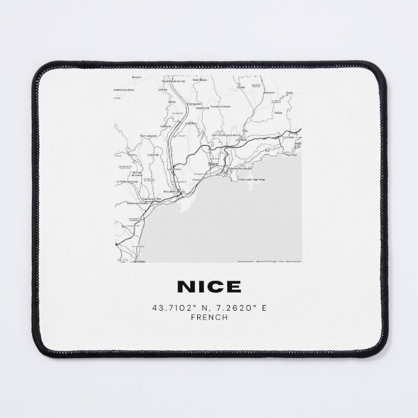 Item preview, Minimalist Nice Map Art - France City Coordinates Design designed and sold by RM-Journey.