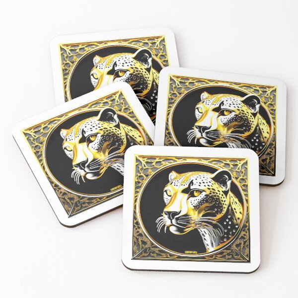 Item preview, Gold & Silver Cheetah head designed and sold by Drone-tees.