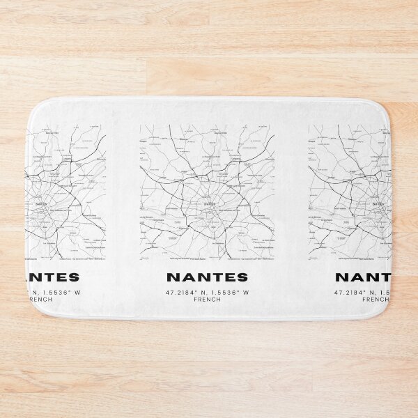 Item preview, Minimalist Nantes Map Art - France City Coordinates Design designed and sold by RM-Journey.