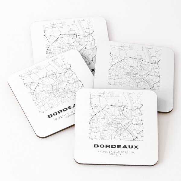 Item preview, Minimalist Bordeaux Map Art - France City Coordinates Design designed and sold by RM-Journey.