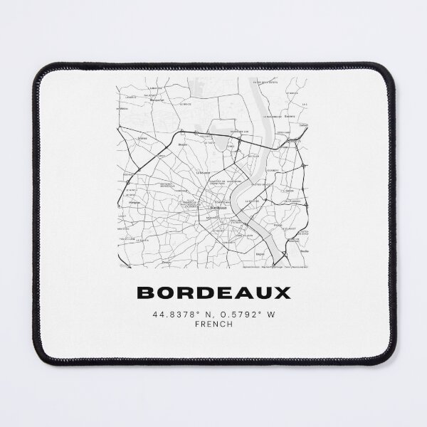 Item preview, Minimalist Bordeaux Map Art - France City Coordinates Design designed and sold by RM-Journey.