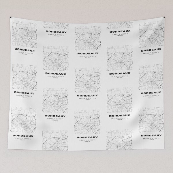 Item preview, Minimalist Bordeaux Map Art - France City Coordinates Design designed and sold by RM-Journey.
