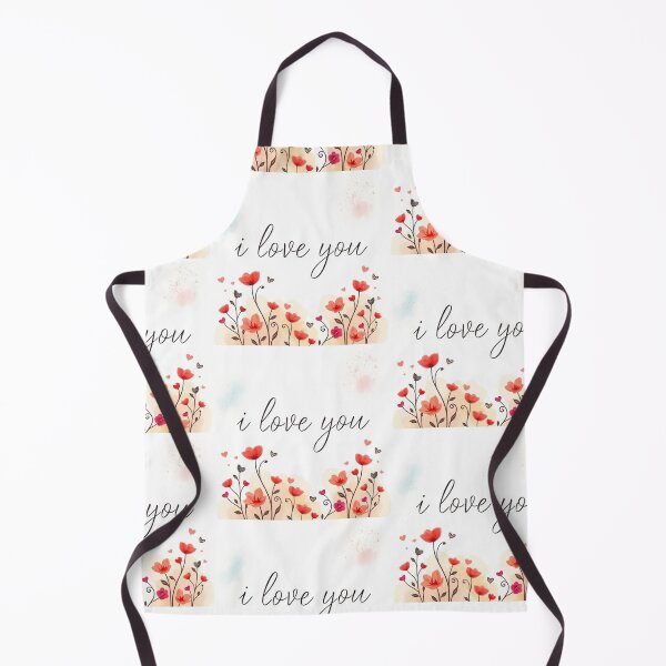 Item preview, Romantic message - I love you.. Valentine's day design. Red flowers and heart. designed and sold by CraftMuse19.