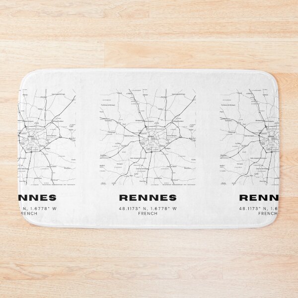 Item preview, Minimalist Rennes Map Art - France City Coordinates Design designed and sold by RM-Journey.