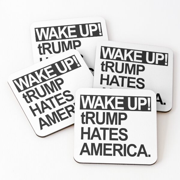 Item preview, Wake up - tRump Hates America (black) designed and sold by Thelittlelord.