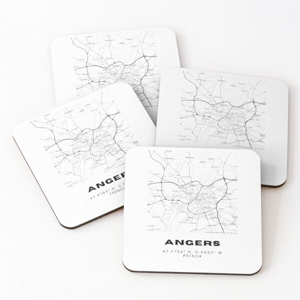 Item preview, Minimalist Angers Map Art - France City Coordinates Design designed and sold by RM-Journey.