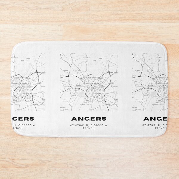 Item preview, Minimalist Angers Map Art - France City Coordinates Design designed and sold by RM-Journey.