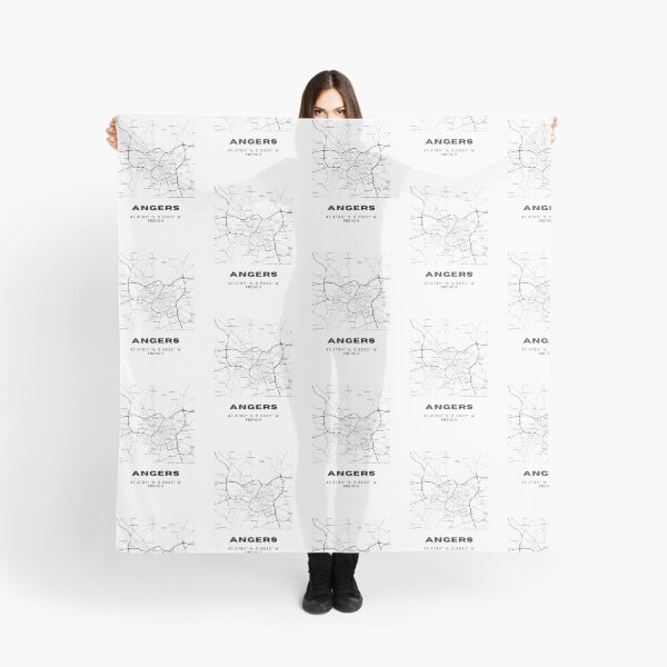 Artikelvorschau, Minimalistische Angers-Kartenkunst - Design mit Stadtkoordinaten aus Frankreich entworfen und verkauft von RM-Journey.