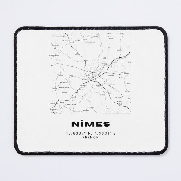 Item preview, Minimalist Nîmes Map Art - France City Coordinates Design designed and sold by RM-Journey.