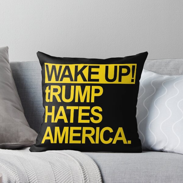 Item preview, Wake up - tRump Hates America (yellow) designed and sold by Thelittlelord.