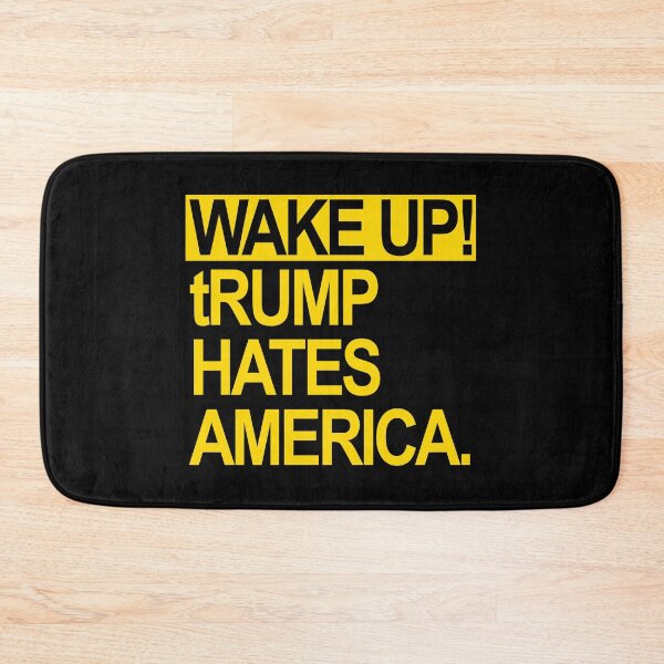 Item preview, Wake up - tRump Hates America (yellow) designed and sold by Thelittlelord.
