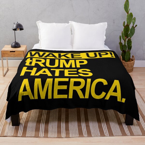 Item preview, Wake up - tRump Hates America (yellow) designed and sold by Thelittlelord.