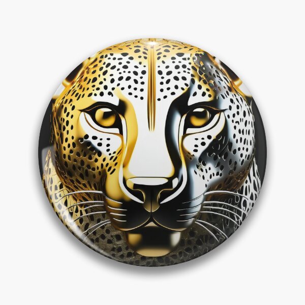 Item preview, Gold & Silver Cheetah head designed and sold by Drone-tees.