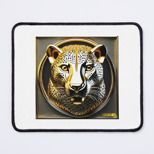 Item preview, Gold & Silver Cheetah head designed and sold by Drone-tees.