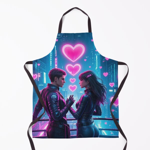 Item preview, Futuristic love in a neon city designed and sold by Hugoliber.