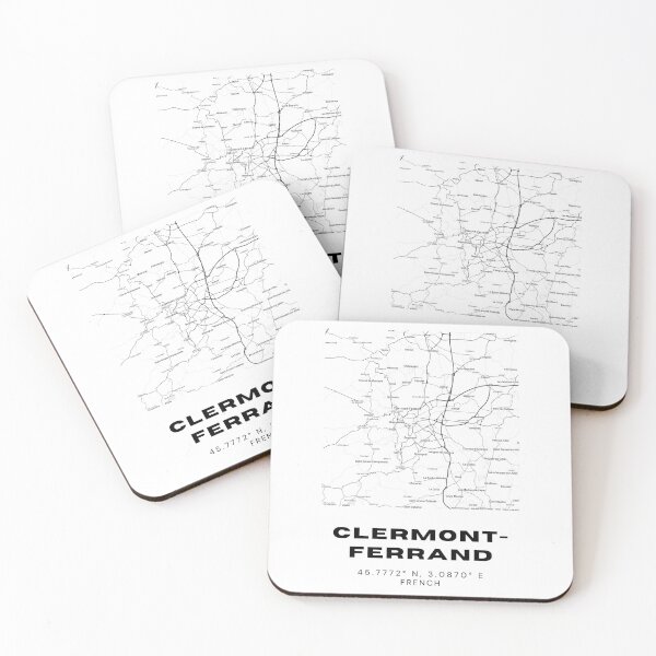 Item preview, Minimalist Clermont-Ferrand Map Art - France City Coordinates Design designed and sold by RM-Journey.