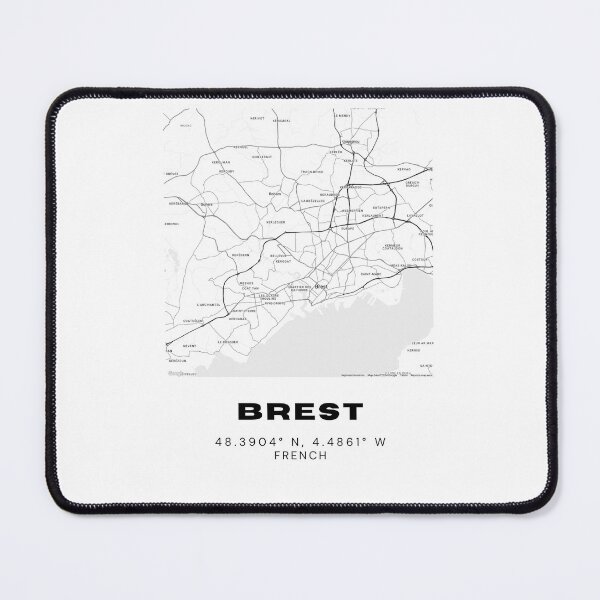 Item preview, Minimalist Brest Map Art - France City Coordinates Design designed and sold by RM-Journey.