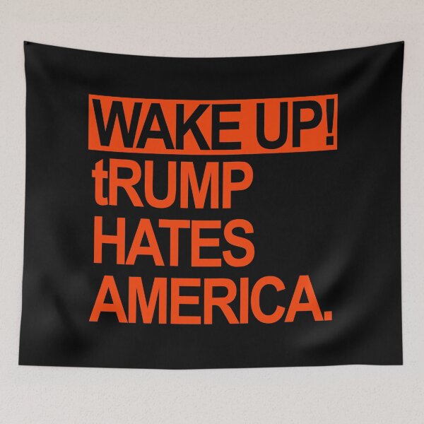 Item preview, Wake up - tRump Hates America (prison orange) designed and sold by Thelittlelord.