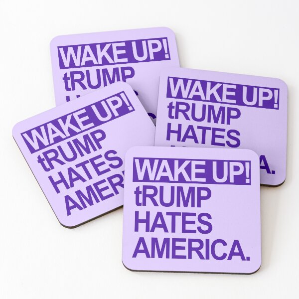 Item preview, Wake up - tRump Hates America (purple) designed and sold by Thelittlelord.