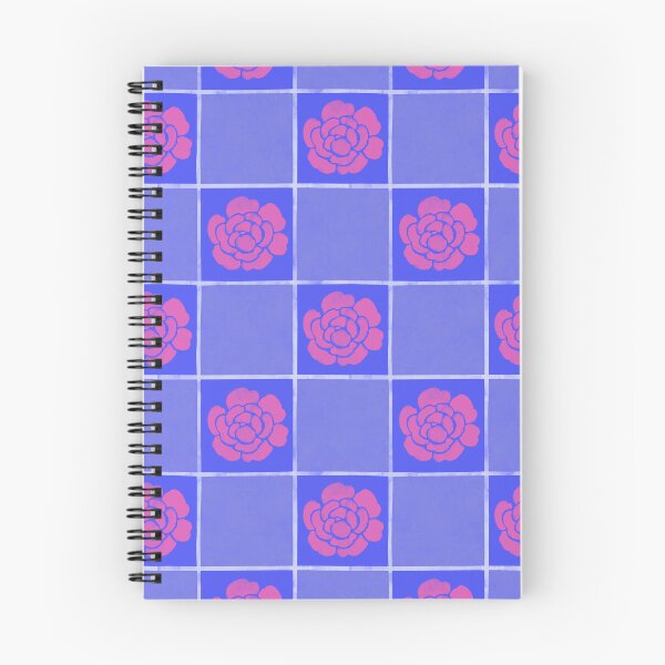 Item preview, Pink Roses & Blue Chequered Pattern designed and sold by rikaravi.