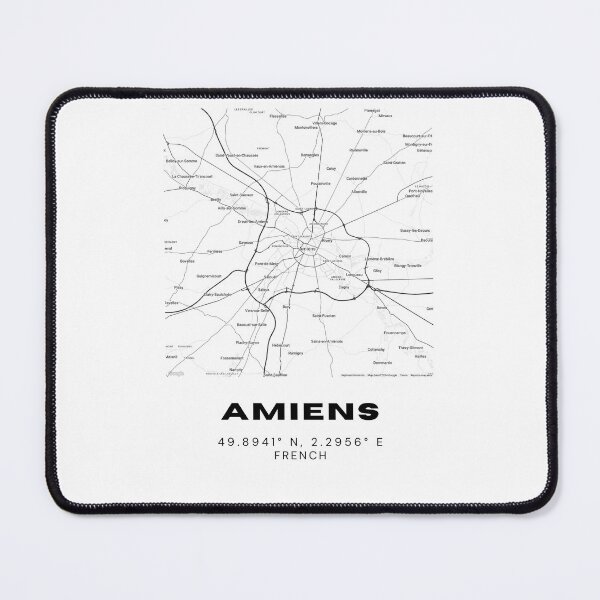 Item preview, Minimalist Amiens Map Art - France City Coordinates Design designed and sold by RM-Journey.