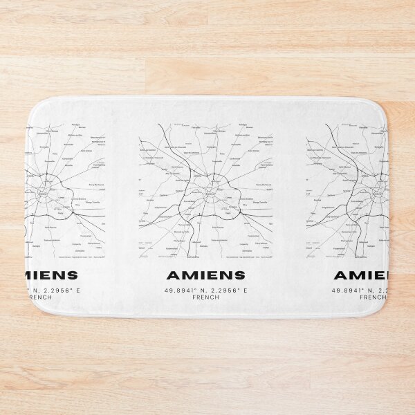 Item preview, Minimalist Amiens Map Art - France City Coordinates Design designed and sold by RM-Journey.