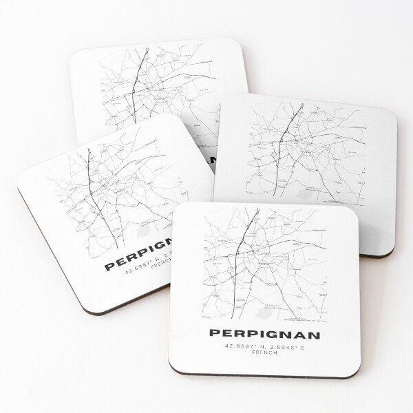 Item preview, Minimalist Perpignan Map Art - France City Coordinates Design designed and sold by RM-Journey.
