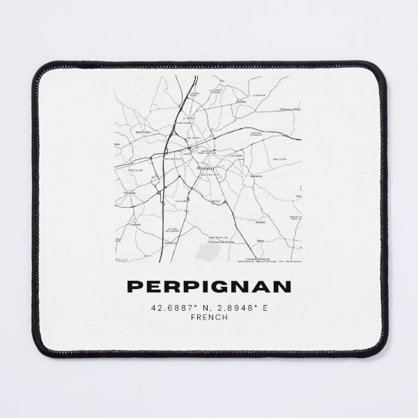 Item preview, Minimalist Perpignan Map Art - France City Coordinates Design designed and sold by RM-Journey.