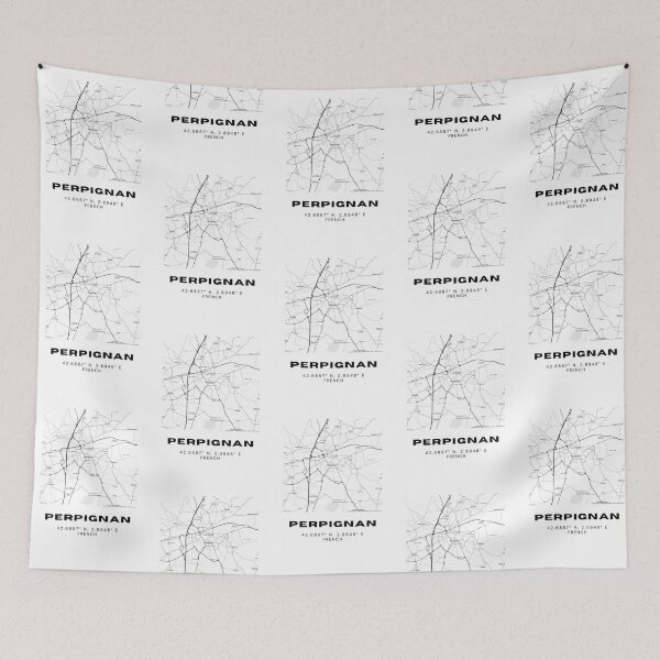 Item preview, Minimalist Perpignan Map Art - France City Coordinates Design designed and sold by RM-Journey.