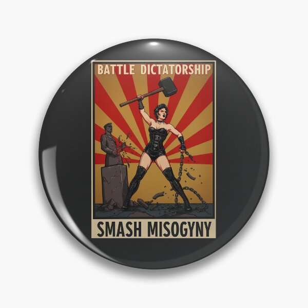Artikel-Vorschau von Bekämpfe die Diktatur und zerschmettere die Frauenfeindlichkeit: Feministische BDSM-Illustration im Retro-Stil wie alte sowjetische Propaganda, designt und verkauft von Dollycat Industries.