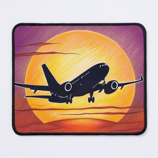 Item preview, Airplane Silhouette Sketch – Sunset Aviation Art designed and sold by EMaviation_.