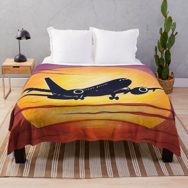 Item preview, Airplane Silhouette Sketch – Sunset Aviation Art designed and sold by EMairplanes.