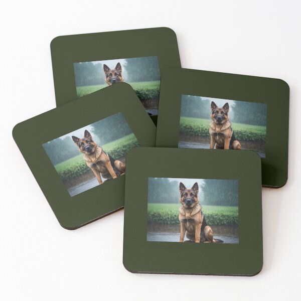 Item preview, German shepherd in the rain designed and sold by RJsphotography and More.