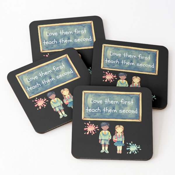 Item preview, Love them first teach them second teacher valentines designed and sold by Ela-graphicwiz.