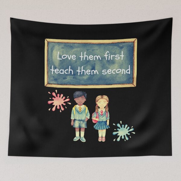 Item preview, Love them first teach them second teacher valentines designed and sold by Ela-graphicwiz.