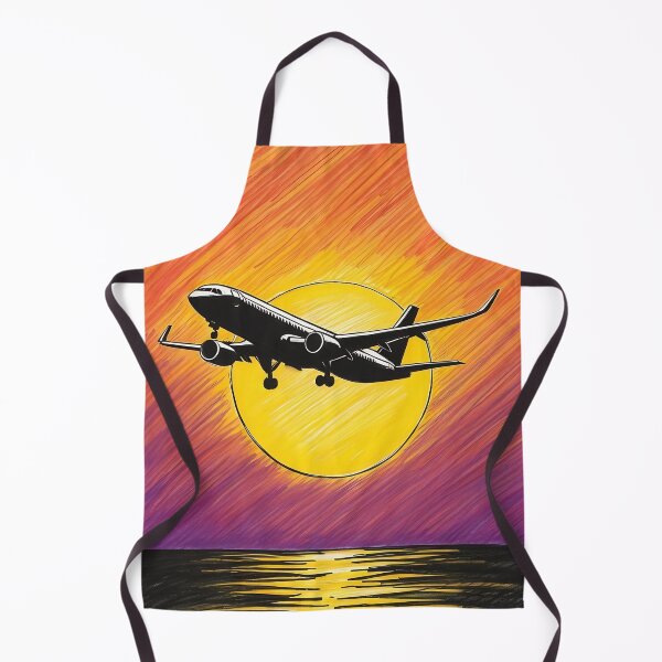 Item preview, Sunset Flight Sketch – Airplane Silhouette Art designed and sold by EMairplanes.