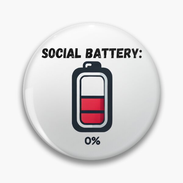 Artikelvorschau, Niedriger Akku – 0% Energie | Minimalistisches Introvertiert-Design entworfen und verkauft von Nauert's.