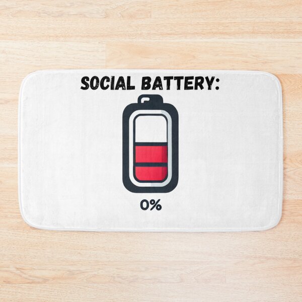 Item preview, Low Battery – 0% Energy | Minimalist Introvert Design designed and sold by Nauert's.