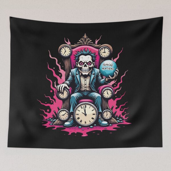 Item preview, Nothing Matters - Surreal Skeletal Vintage Throne Art designed and sold by Yehia-Massoud.