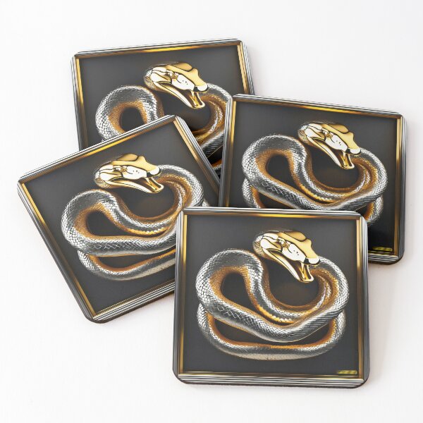 Item preview, Gold & Silver Snake designed and sold by Drone-tees.