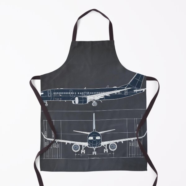 Item preview, Imaginary Modern Jetliner Blueprint – Front & Side View designed and sold by EMairplanes.