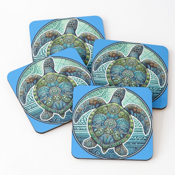 Item preview, Round Sea Turtle Design | Ocean Life Illustration | Marine Wildlife designed and sold by Nauert's.