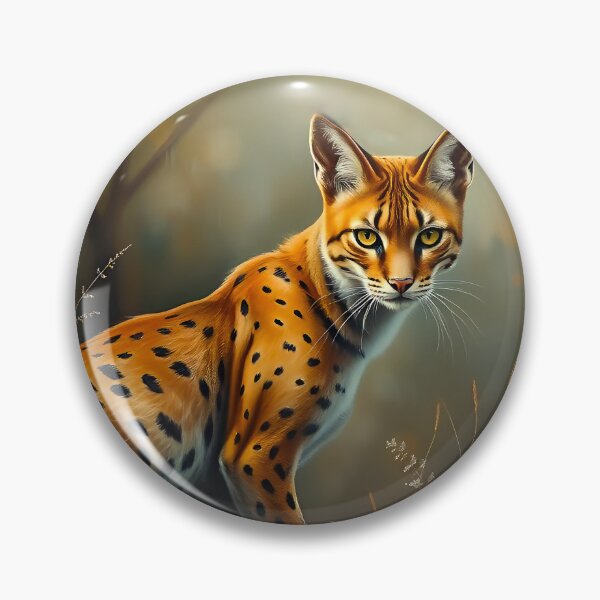 Item preview, Serval Oil Painting Style African Savannah Wildlife designed and sold by kakarikihill.