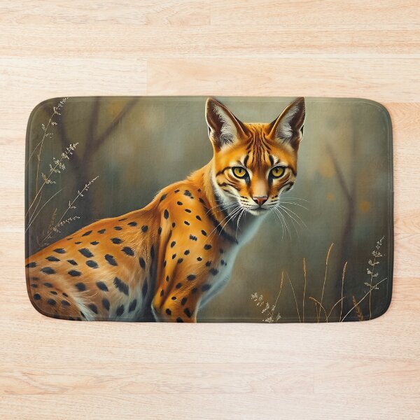 Item preview, Serval Oil Painting Style African Savannah Wildlife designed and sold by kakarikihill.