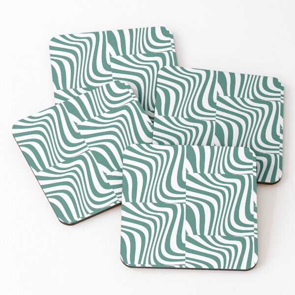 Item preview, Teal Wavy pattern designed and sold by MidnightInk Designs.