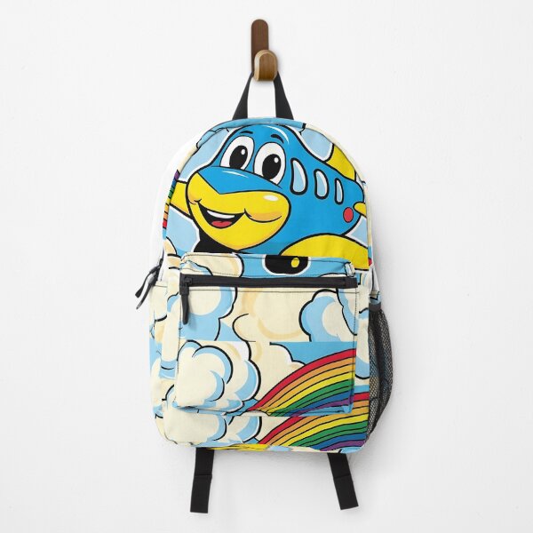 Item preview, Happy Cartoon Airplane Flying Through a Rainbow Sky designed and sold by EMaviation_.