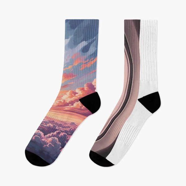 Item preview, Airplane Window View – Sunset with Beautiful Clouds designed and sold by EMairplanes.