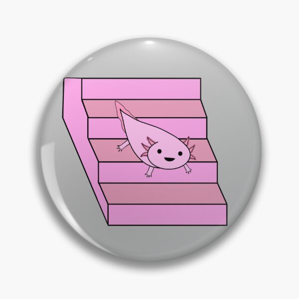 Item preview, Axolotl On The Pink Stairs designed and sold by Art by V Gracie.