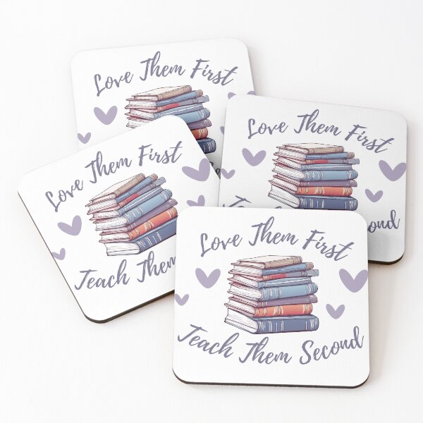 Item preview, Love Them First Teach Them Second Teacher valentines designed and sold by SillyDarkShop.