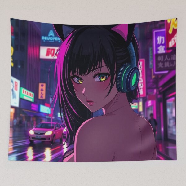 Item preview, Phonk Beats and Cyberpunk Streets Girl designed and sold by brendanre.